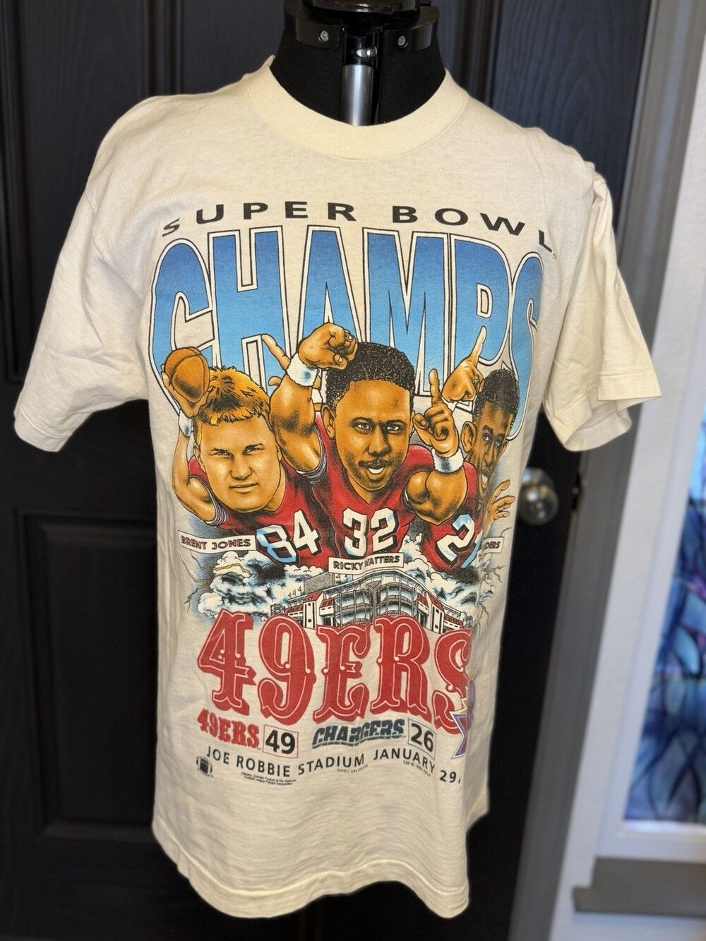 VTG  1995 Shirt Xplosion San Francisco 49ers Super Bowl Shirt Signed By 7 NFL  L